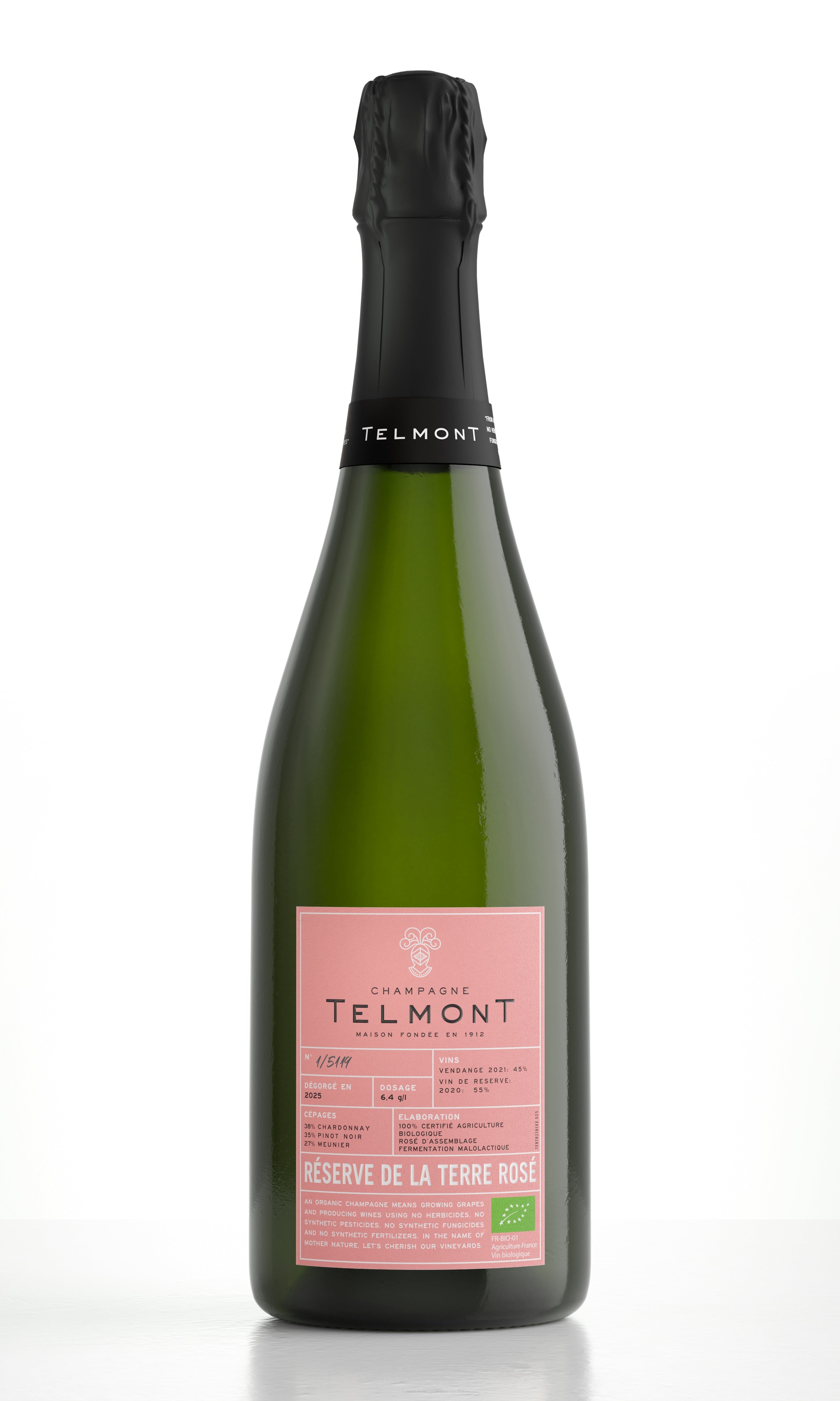 Réserve de la Terre Rosé Organic Champagne Telmont