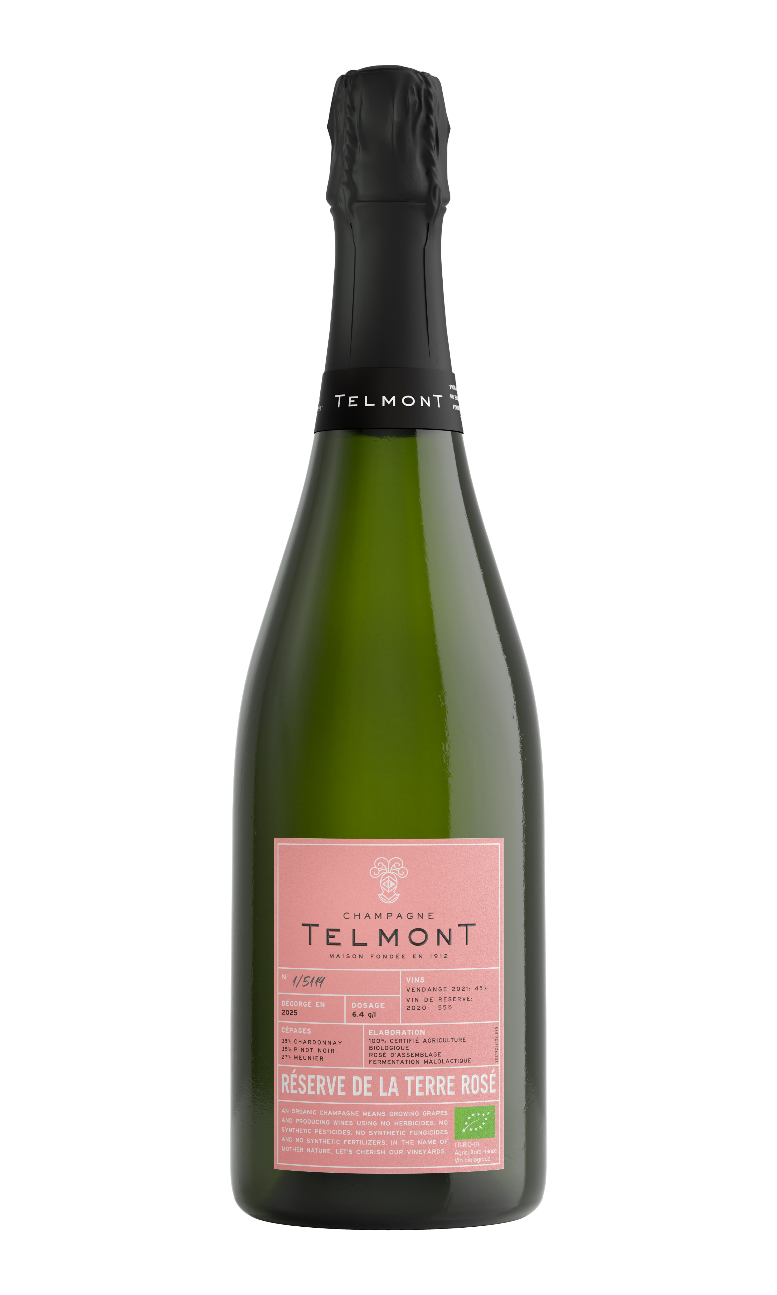 Réserve de la Terre Rosé Organic Champagne Telmont
