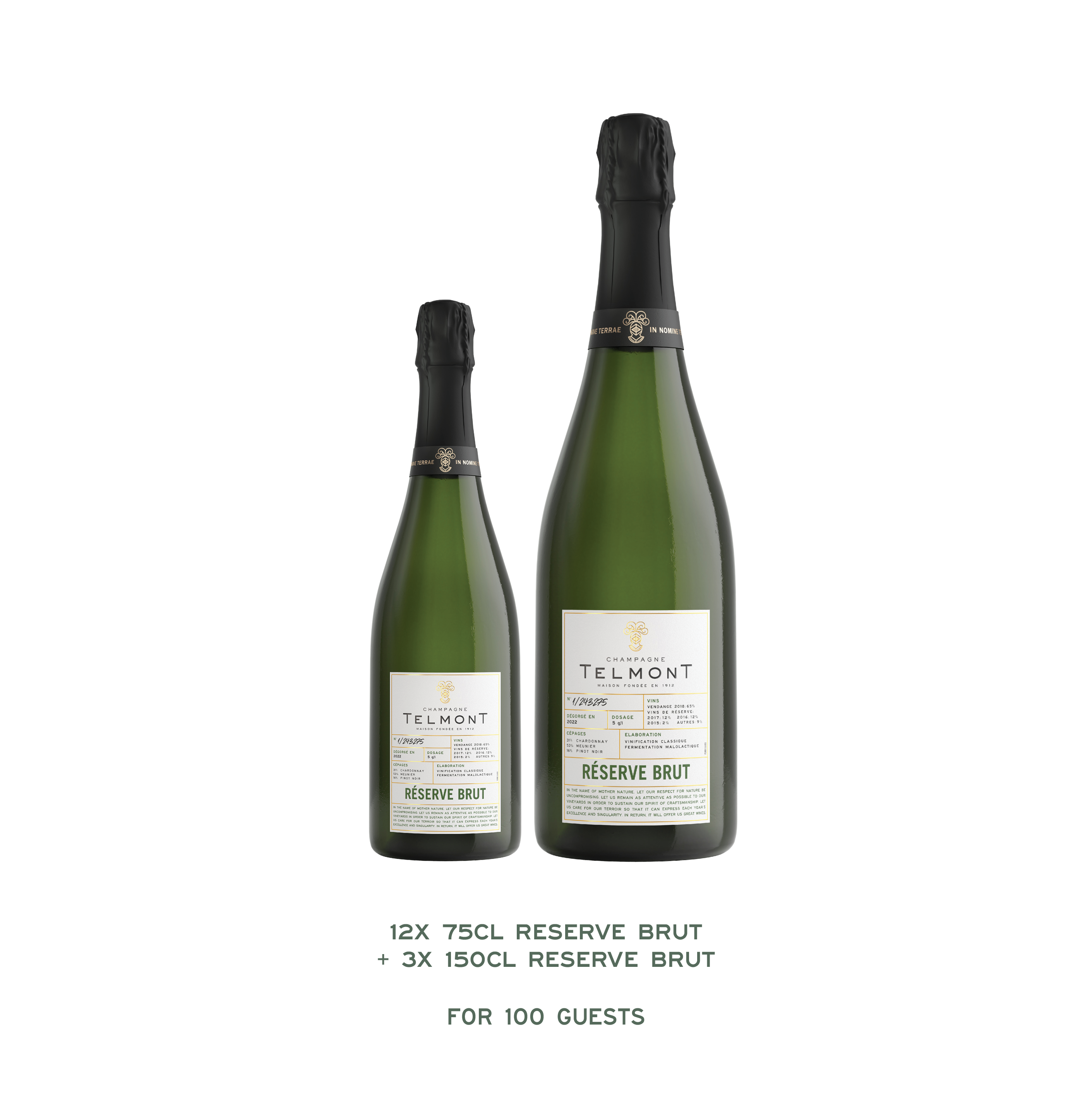 Telmont Wedding Package Toasting Package 100 guests